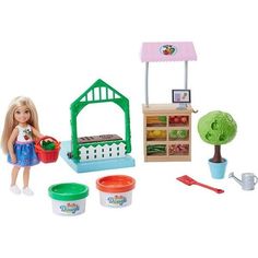 Игровой набор Barbie Овощной сад Челси 14 см