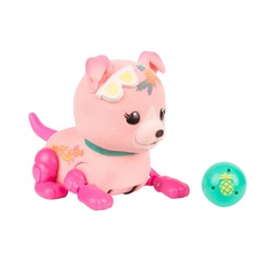 Игровой набор Little Live Pets Щенок с мячиком Shine Apple розовый 8 см