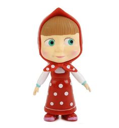 Кукла Играем Вместе Маша и Медведь Маша в красном платье 8 см