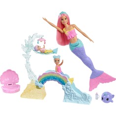 Набор игровой Barbie с маленькими русалочками 32 см