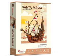 Пазл CubicFun Корабль Санта Мария 93 шт.