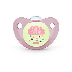 Соска-пустышка Nuk Night&Day Девочка-Сон силикон, 6-18 месяцев