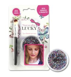 Гель-блестки Lucky микс с кисточкой, с 3 лет