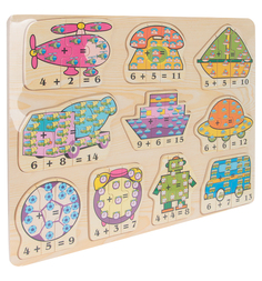 Сборная деревянная модель Wooden Toys Арифметические пазлы 2