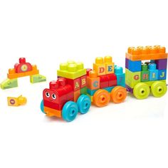 Развивающая игрушка Mega Bloks Обучающий поезд Алфавит
