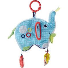 Мягкая игрушка-погремушка Fisher-Price Слоненок, 16 см