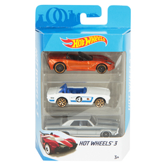Машинка Hot Wheels Оранжевая/белая (4)/серая, 7 см