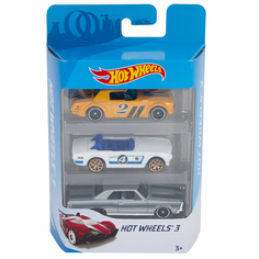 Машинка Hot Wheels Желтая/белая/серая, 7 см