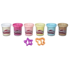Набор для лепки из пластилина Play-Doh 6 баночек с конфетти