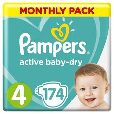 Подгузники Pampers Active Baby-Dry Размер 4 (Maxi) (9-14 кг) шт.
