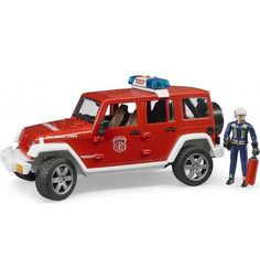 Внедорожник пожарный Bruder Jeep Wrangler Unlimited Rubicon с фигуркой 25 см