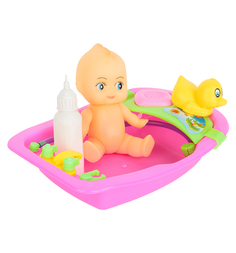 Игровой набор Игруша Купаем пупса цвет: розовый