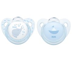 Пустышка Nuk Trendline Baby Rose&Blue Baby Blue силикон, 6-18 месяцев