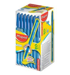 Ручка шариковая Maped Green Ice треугольный корпус неавтоматическая синяя