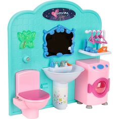 Мебель для куклы S+S Toys белый/розовый/голубой