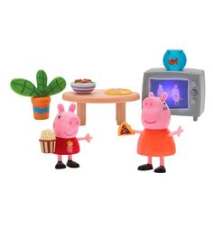 Игровой набор Peppa Pig Пеппа и Мама смотрят фильмы