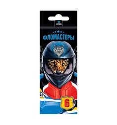 Фломастеры Hatber Moto Beast 6 цветов