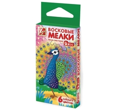Карандаши цветные Луч восковые 6 цв. 6-ти гранн.