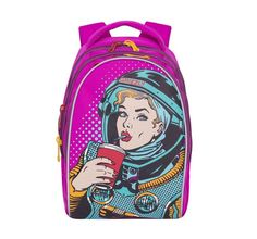 Рюкзак Grizzly цвет: фиолетовый 28х41х20 см