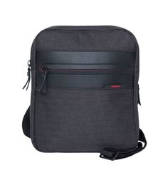 Сумка Grizzly молодежная черная с красным с горизонтальной молнией