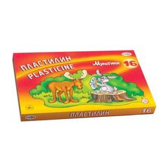 Пластилин Гамма 16 цв. 320 г стек Мультики 10