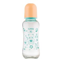 Бутылочка Lubby Малыши и Малышки полипропилен 0-6 мес, 250 мл