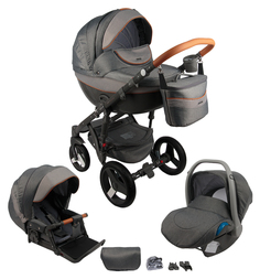 Коляска 3 в 1 Adamex Monte Carbon