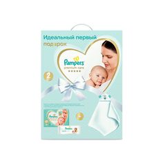 Подарочный набор Pampers подгузники р.2+влажные салфетки+комбинезон (4-8 кг) шт.