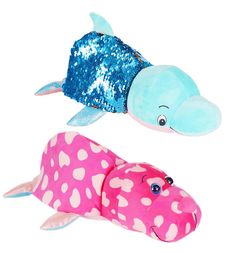 Мягкая игрушка Вывернушки 1Toy Блеск Дельфин-Морж 30 см