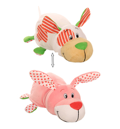 Мягкая игрушка Вывернушки 1Toy Ням-Ням Щеночек-Зайчонок 35 см