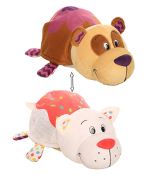 Мягкая игрушка Вывернушки 1Toy Ням-Ням Панда-Кошечка 40 см