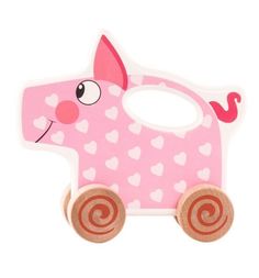 Каталка Деревяшки Поросёнок Хрю