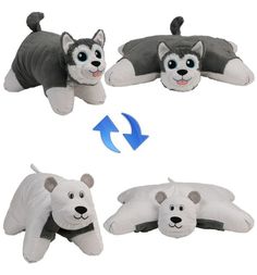 Мягкая игрушка Вывернушки 1Toy Хаски-Полярный медведь 56 см