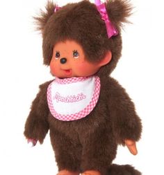 Мягкая игрушка Monchhichi Девочка в слюнявчике 20 см