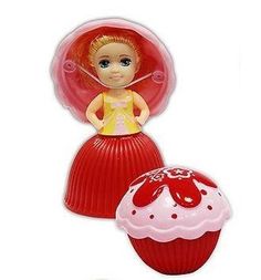 Кукла-сюрприз 1Toy Пироженка цвет: красный 9 см