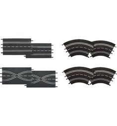 Набор Carrera 2 Прямые Стандартные 2 Прямые с возможностью смены полосы 4 Поворота 1/60°