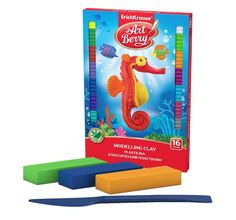 Пластилин ArtBerry классич. Алоэ Вера 16 цв. 288 г стек