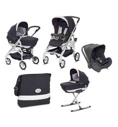 Коляска 3 в 1 Inglesina Otutto Deluxe System с шасси Otutto Deluxe White