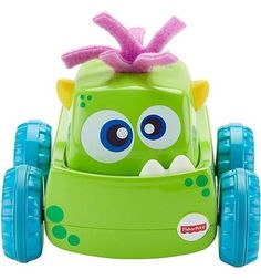Инерционная машинка Fisher-Price Монстрики зеленая 20 см