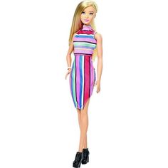 Кукла Barbie Игра с модой платье в полоску 30 см