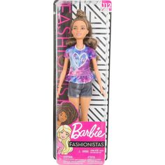Кукла Barbie Игра с модой Серые шорты разноцветная футболка