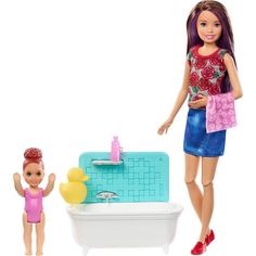Игровой набор Barbie Няня сиреневые волосы