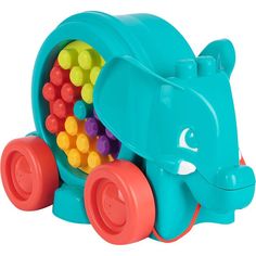 Развивающая игрушка Mega Bloks Неуклюжий слон цвет: голубой, 25 дет.