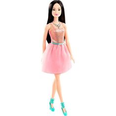Кукла Barbie Сияние моды Брюнетка в розовом платье 30 см