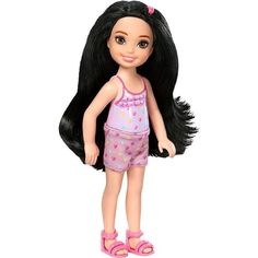Кукла Barbie Barbie Club Chelsea Брюнетка с длинными волосами 13.5 см