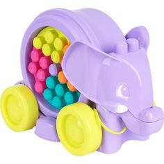 Развивающая игрушка Mega Bloks Неуклюжий слон цвет: фиолетовый, 25 дет.