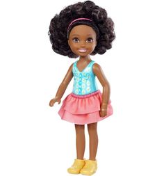 Кукла Barbie Barbie Club Chelsea Брюнетка с кудрявыми волосами 13.5 см