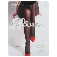 Колготки ALLURE Fashion Matrix 40 den, размер 2, nero