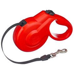 Поводок-рулетка для собак Fida Styleash ленточная (S) красный 5 м