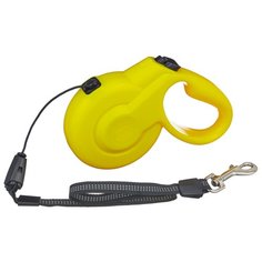 Поводок-рулетка для собак Fida Styleash тросовая (M) желтый 5 м